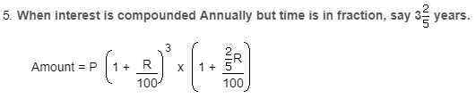 Important formulas for compound interest 16 When interest is compounded Annually but time is in fraction