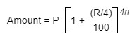 Important formulas for compound interest 15 When interest is compounded Quarterly