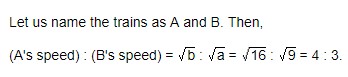 Problems on Trains - General Questions 1 The ratio of their speeds is