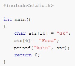 Strings - Find Output of Program 9 What will be the output of the program in turbo c